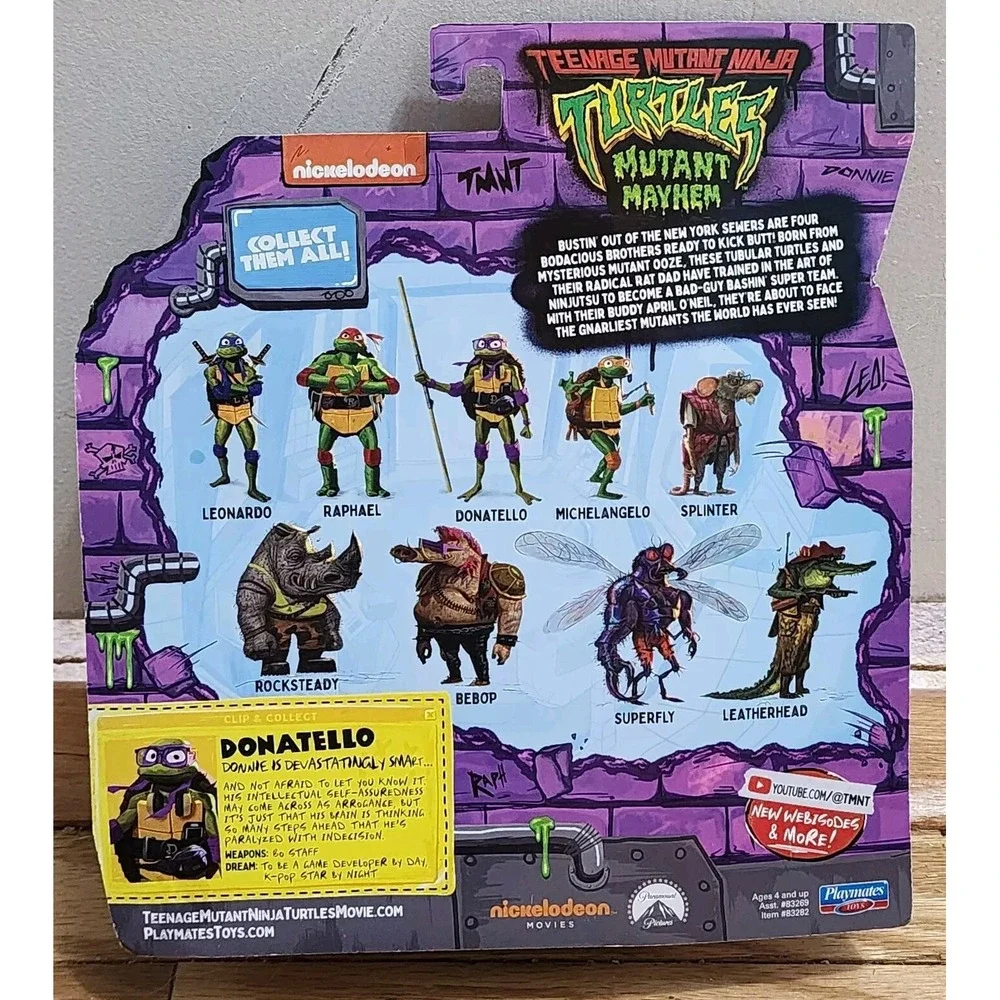 Teenage Mutant Ninja Turtles Donatello Action Figure Mutant Mayhem New‎